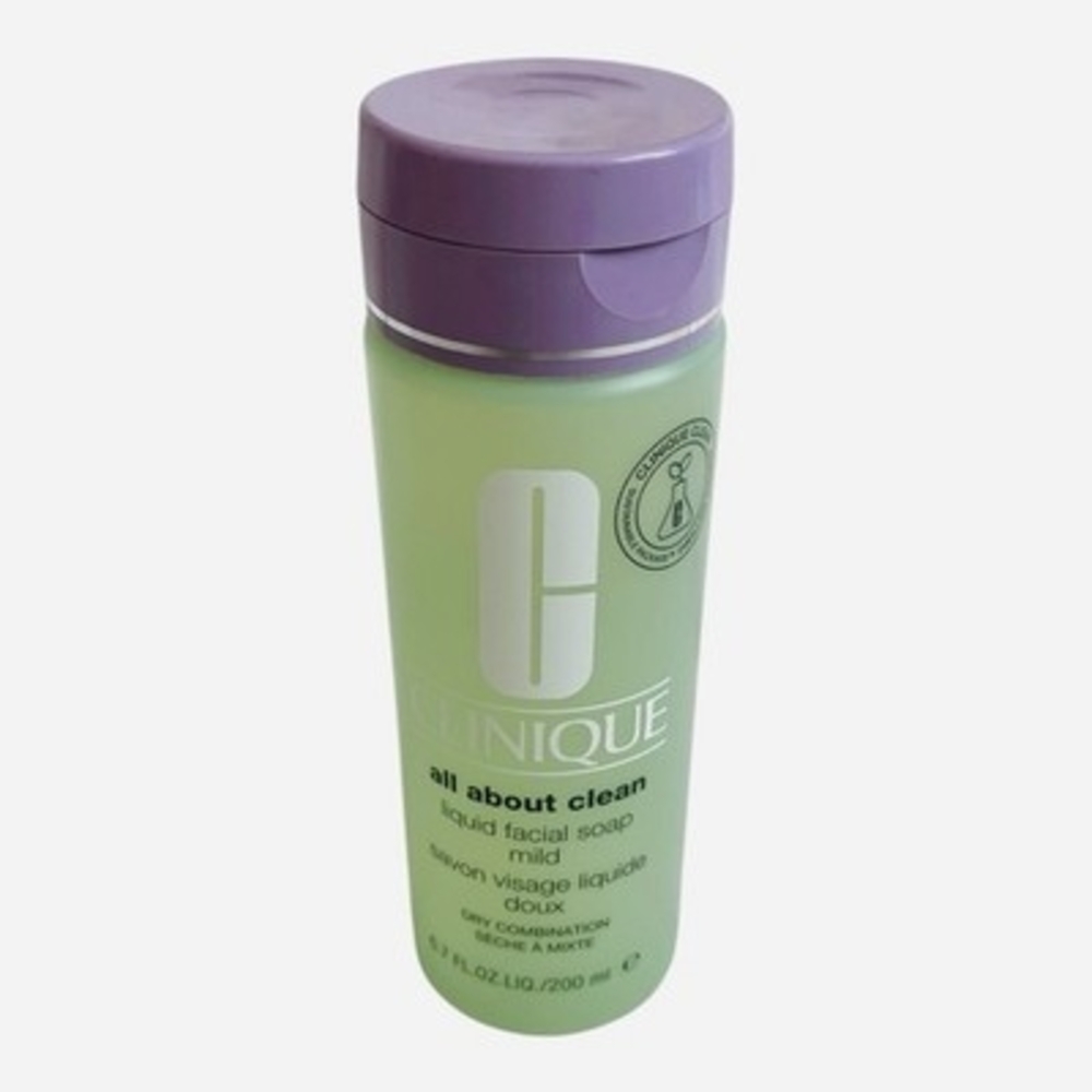Clinique All About Clean Liquid Facial Soap Mild 6.7oz Dry Combination Skin New - Picture 2 of 5